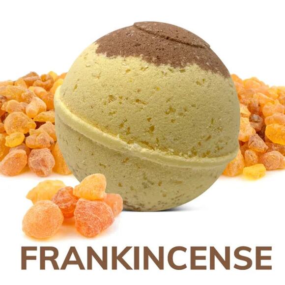 "Frankincense" Organic Bath Bomb in kraft box - 5 oz - Picture 2 of 6